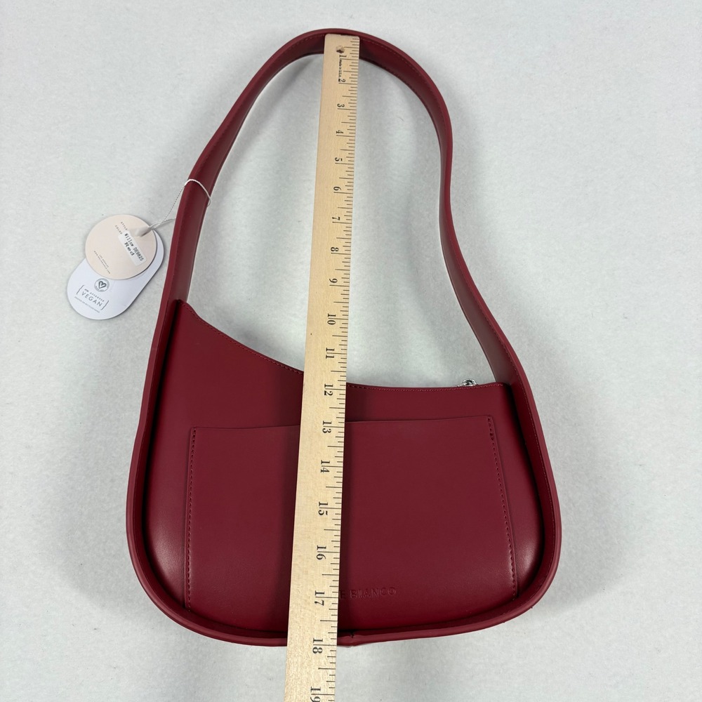 NWT $140 Bianco Willow Vegan Leather Asymmetrical Shoulder Bag Crescent Purse - Picture 10 of 12